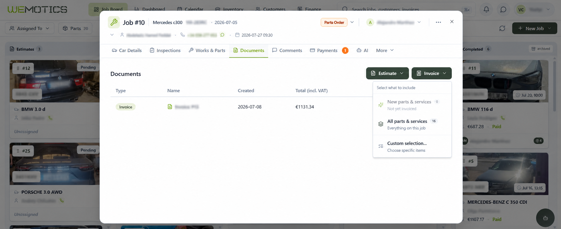 Finance dashboard